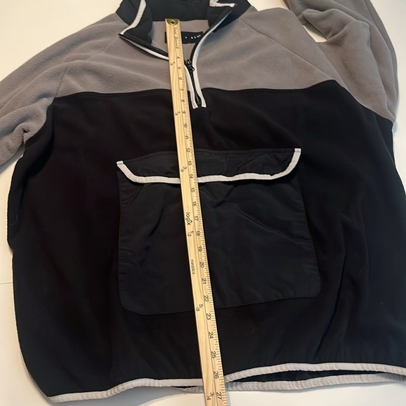 Edgar & Ash Black and Gray Front Pocket Quarter Zip Pullover Fleece Size XL - Picture 5 of 11